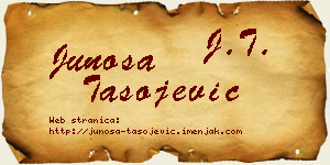Junoša Tasojević vizit kartica